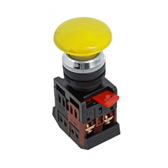 Кнопка AEA-22 желтая NO+NC Грибок EKF PROxima pbn-aea-o
