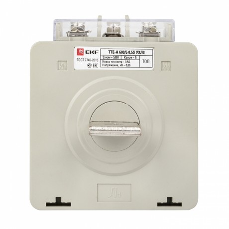 Трансформатор тока ТТЕ-A-600/5А с клеммой напряжения класс точности 0,5S EKF PROxima tte-S-600-0.5S