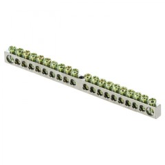 Шина PEN ноль-земля (6x9мм) 20 отв. цинк крепеж по центру EKF PROxima sn1-63-20