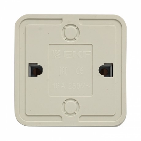 Рим Выключатель проходной 1-клавишный с индикатором 10А белый EKF ENV10-125-10