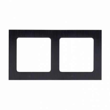 Стокгольм Рамка 2-местная металлическая черная EKF PROxima EZM-G-303-10