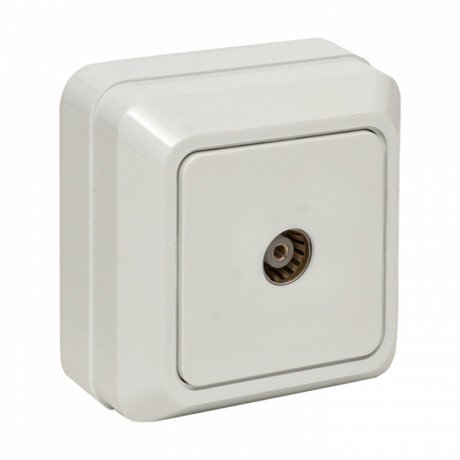 Розетка TV 1-мест. 75Ом 5-862МГц бел. Рим EKF PROxima ENA00-027-10