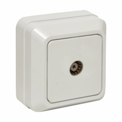 Розетка TV 1-мест. 75Ом 5-862МГц бел. Рим EKF PROxima ENA00-027-10