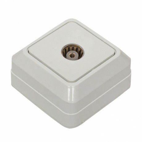 Розетка TV 1-мест. 75Ом 5-862МГц бел. Рим EKF PROxima ENA00-027-10