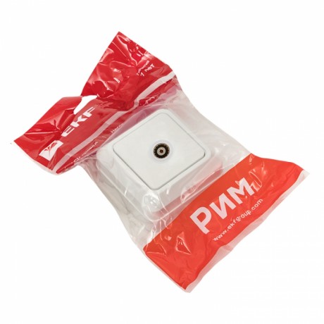 Розетка TV 1-мест. 75Ом 5-862МГц бел. Рим EKF PROxima ENA00-027-10