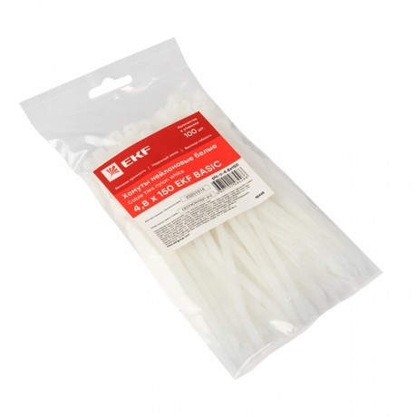 Хомут нейлоновый (4,8х150) (100шт.) EKF Basic plc-c-4.8x150