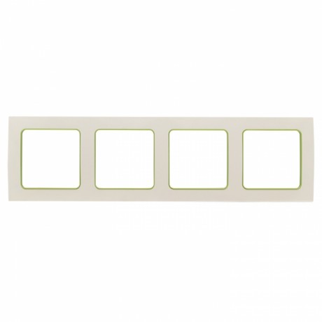 Стокгольм Рамка 4-местная белая с линией цвета зеленый EKF PROxima EAM-G-303-10