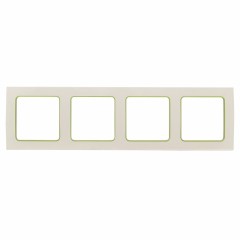 Стокгольм Рамка 4-местная белая с линией цвета зеленый EKF PROxima EAM-G-303-10