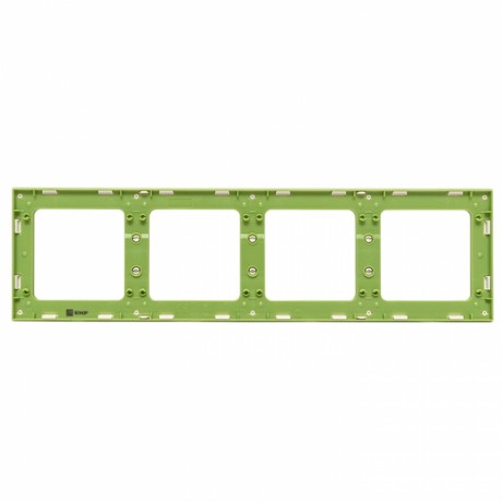 Стокгольм Рамка 4-местная белая с линией цвета зеленый EKF PROxima EAM-G-303-10