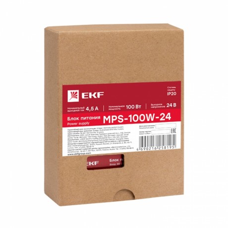 Блок питания 24В MPS-100W-24 EKF Proxima mps-100w-24