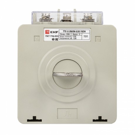 Трансформатор тока ТТЕ-A-250/5А с клеммой напряжения класс точности 0,5S EKF PROxima tte-S-250-0.5S