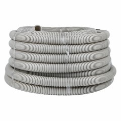 Труба гофр. ПВХ с протяжкой d32 мм (25 м) серая EKF-Plast tg-z-32-25