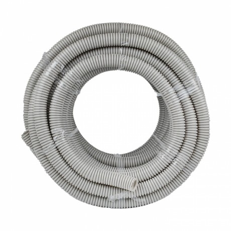 Труба гофр. ПВХ с протяжкой d32 мм (25 м) серая EKF-Plast tg-z-32-25