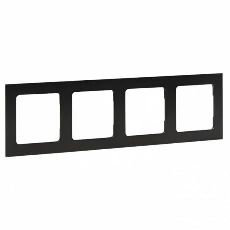 Стокгольм Рамка 4-местная металлическая черная EKF PROxima EZM-G-305-10