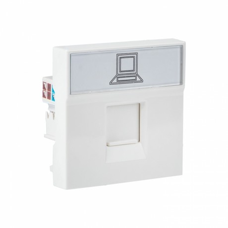 Розетка RJ45 кат. 5e, 2 модуля EKF E2MK015E-135-10