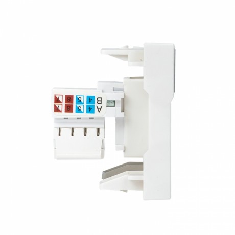 Розетка RJ45 кат. 5e, 2 модуля EKF E2MK015E-135-10
