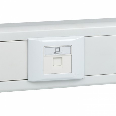 Розетка RJ45 кат. 5e, 2 модуля EKF E2MK015E-135-10