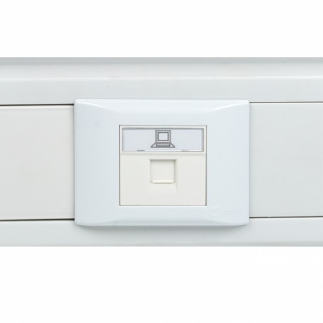 Розетка RJ45 кат. 5e, 2 модуля EKF E2MK015E-135-10