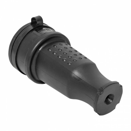 Розетка переносная с защитной крышкой каучуковая 380В 3P+PE 32A IP44 EKF RPS-022-32-380-44