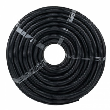 Труба гофр. негорючая безгалогеновая FRHF с протяжкой d25 мм (75 м) черная EKF-Plast FRHF-25