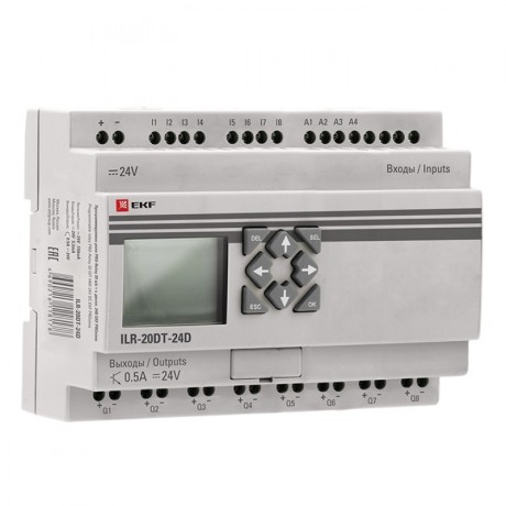 Программируемое реле 20 в/в т с диспл. 24В PRO-Relay EKF PROxima ILR-20DT-24D
