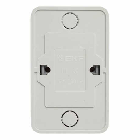 Рим Розетка 2-местная 10А без заземления белая с защ. штор. EKF ENR10-102-100