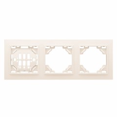 Рамка 3-местная горизонтальная бежевый Минск EKF ERM-G-303-20