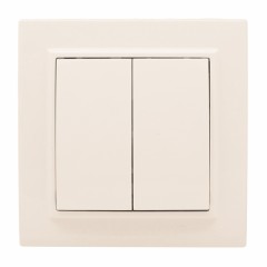 Выключатель 2-кл. СП 10А бежевый Минск EKF ERV10-023-20