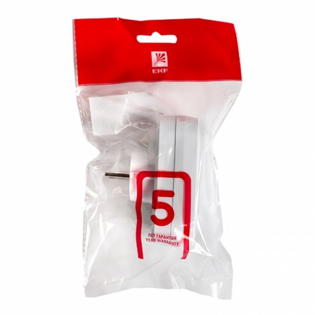 Разветвитель 2 гн. б/з плоский 6А 250B EKF PROxima ARP6-2