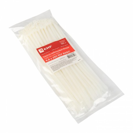 Хомут нейлоновый (4,8х250) (100шт.) EKF Basic plc-c-4.8x250