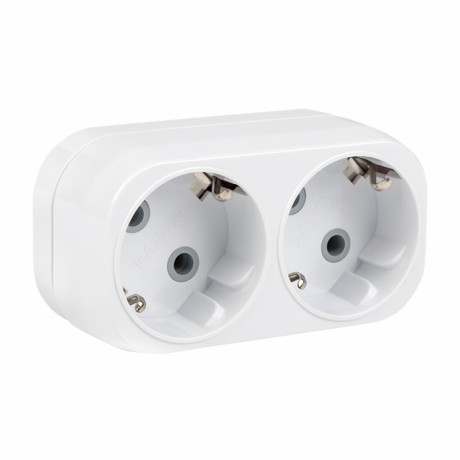 Разветвитель 2 гн. с/з плоский 16А 250B EKF PROxima ARP16-2