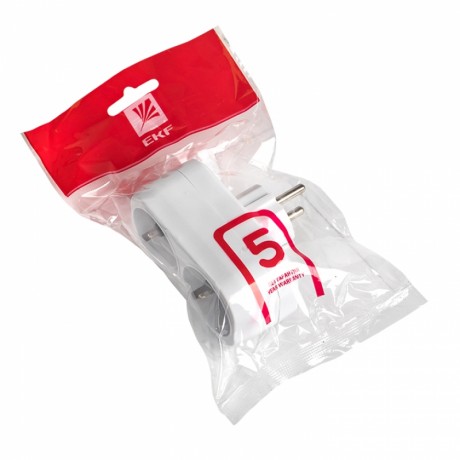 Разветвитель 2 гн. с/з плоский 16А 250B EKF PROxima ARP16-2