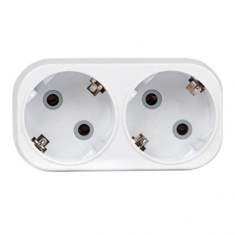 Разветвитель 2 гн. с/з плоский 16А 250B EKF PROxima ARP16-2