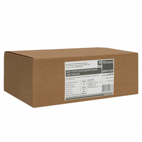 Щит учетно-распред. навесной пластик ЩУРн-П 3/8 (379х216х113) IP55 EKF PROxima pb-3/8-55