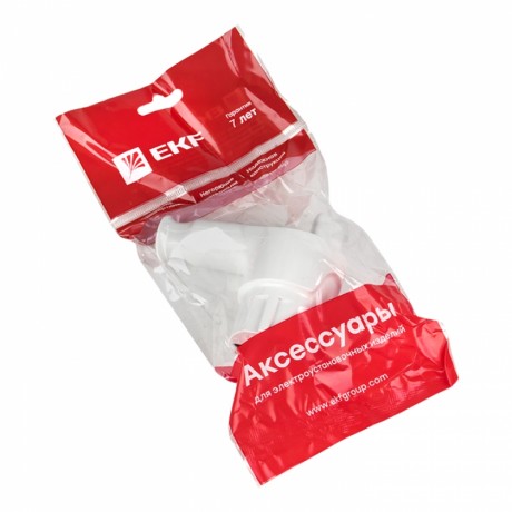 Вилка с кнопкой извлечения с/з белая 16А 250В EKF AVP-16-k