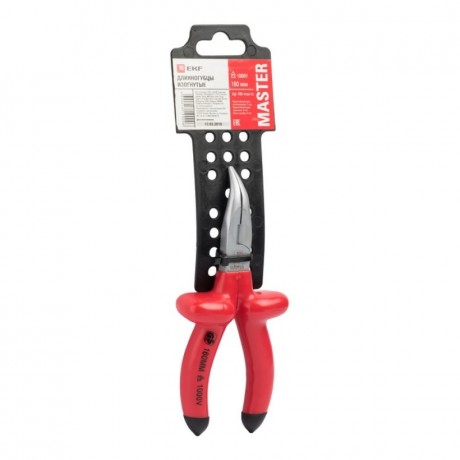 Длинногубцы изогнутые Master 160 мм 1000В EKF Basic dgi-160-mas-in