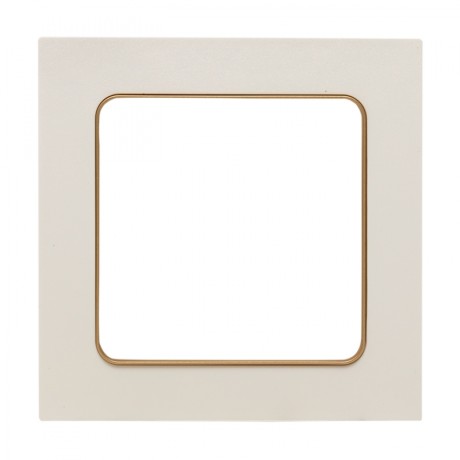 Стокгольм Рамка 1-местная белая с линией цвета шампань EKF PROxima EYM-G-302-10
