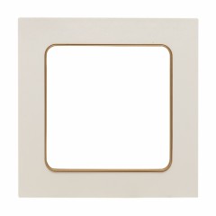 Стокгольм Рамка 1-местная белая с линией цвета шампань EKF PROxima EYM-G-302-10