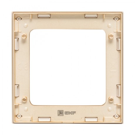 Стокгольм Рамка 1-местная белая с линией цвета шампань EKF PROxima EYM-G-302-10