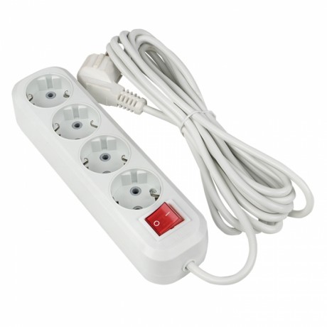 Удлинитель Эксперт 4 гнезда 2 метра 16А/3,5кВт с выключателем и заземлением ПВС 3х1 EKF PROxima UBA16-310-4-02i