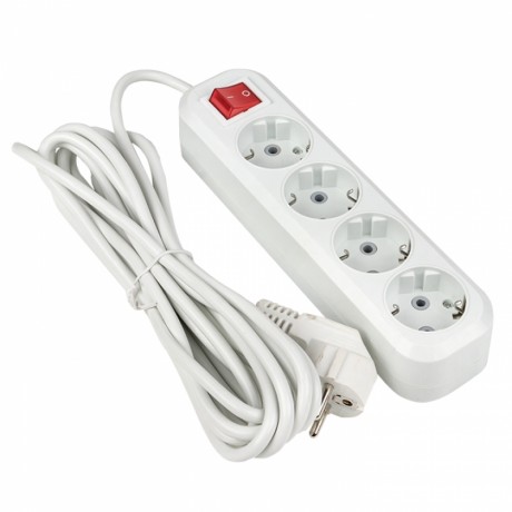 Удлинитель Эксперт 4 гнезда 2 метра 16А/3,5кВт с выключателем и заземлением ПВС 3х1 EKF PROxima UBA16-310-4-02i