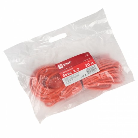 Удлинитель Зевс 2.0 20м c заземлением ПВС 3*1 16А/3,5кВт PROxima EKF USB02-16-310-1-20