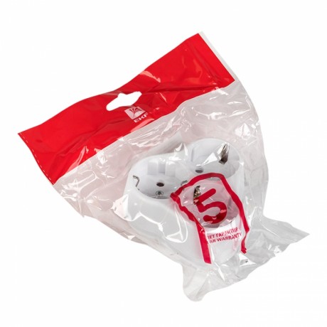 Тройник 3 гн. с/з круглый бел. 16А 250В EKF PROxima ATK16-3