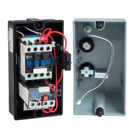 Пускатель в корпусе IP65 КМЭ 12А 230В с РТЭ и индикатором EKF PROxima ctrp-r-12-230v-led