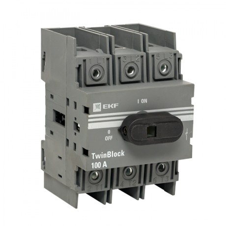 Рубильник 100A 3P c рукояткой управления для прямой установки TwinBlock EKF PROxima tb-100-3p-f