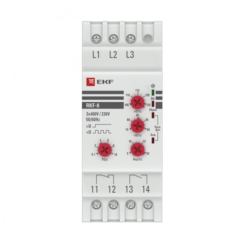 Реле контроля фаз многофункциональное RKF-8 EKF PROxima rkf-8