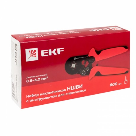 Набор НШВИ №6 (0,5-6мм2) с инструментом ПКВ-6-4 EKF PROxima nabor-nshvi-6