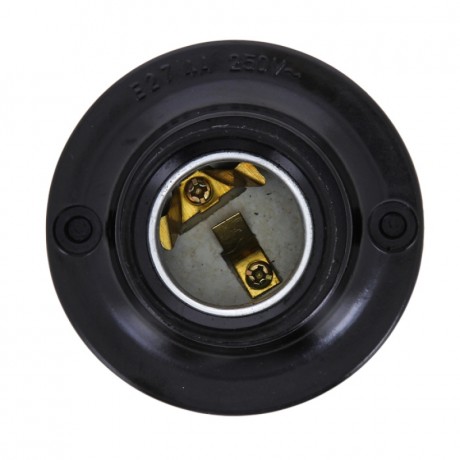 Патрон карболитовый потолочный Е27 черн. прямой EKF PROxima LHC-E27-sc-s