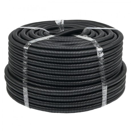 Труба гофр. ПНД с протяжкой d20 мм (100 м) черная EKF-Plast tpnd-20