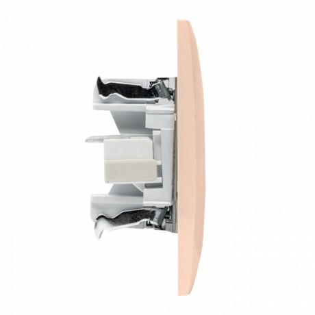 Валенсия розетка компьютерная RJ-45 2-местная кремовая EKF PROxima EWK02-035-20